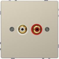 Schneider Electric MTN4350-6033 MERTEN D-Life АУДИОРОЗЕТКА с модул. тюльпан, САХАРА