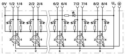 Phoenix contact 1452916 SACB-8/16-L-C GG SCO P Корпус коробки датчика и исполнительного элемента