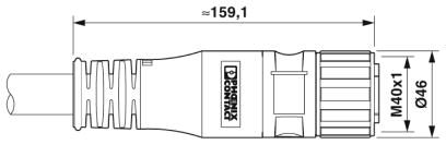Phoenix contact 1620375 K-5E-M40 M9/010-C04/M40 F8 Штекерный разъем, пластиковая заливка с обеих сторон