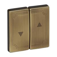 Schneider Electric MTN411543 MERTEN КЛАВИША Х2 для жалюзи и кноп., АНТИЧНАЯ ЛАТУНЬ, QF SD