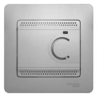 Schneider Electric GSL000338 GLOSSA ТЕРМОСТАТ электр.теплого пола с датчиком,от+5до+50°C,10A,в сборе,АЛЮМИНИЙ