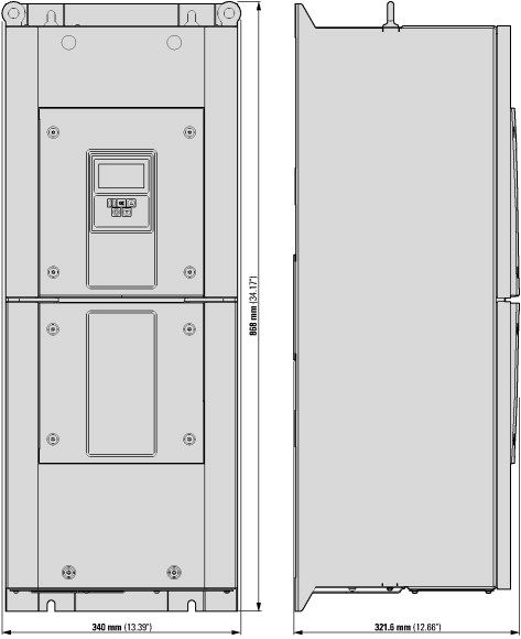 169373 Преобразователь частоты DA1 3~/3~230В 180A 45кВт, встроенный фильтр ЭМС, IP55 (DA1-32180FB-B55C)
