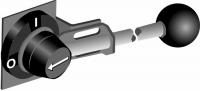 ABB 1SCA104400R1001 Ручка управления YASDA35 усиленная стальная для рубильников типаOT1000..2500 установки на дверь IP65 c cимволами I-O