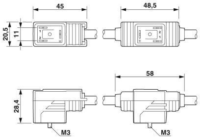 Phoenix contact 1458402 SAC- 5,0/0,15-116/2XBI-1L-Z Кабель двойного разъема клапана