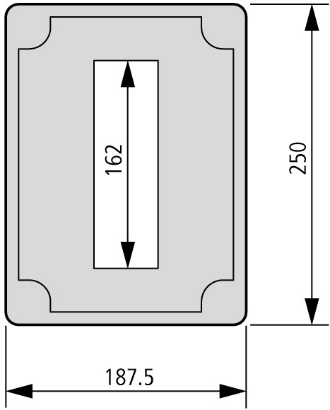 43208 Изолированный щит, IP65 , для модульного оборудования , ВхШхД = 250x187.5x175 мм (AV/I23-150)