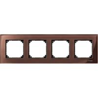 Schneider Electric MTN4040-3215 MERTEN M-Elegance РАМКА стеклянная 4 поста, МАХАГОН, SM