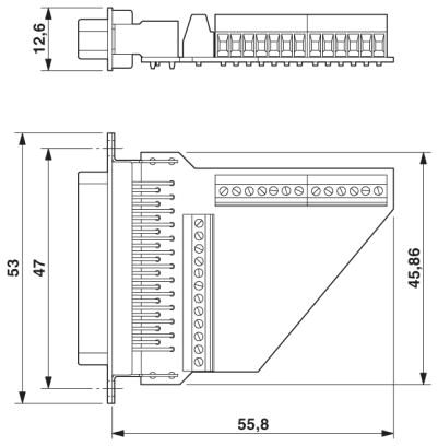 Phoenix contact 1689789 VS-25-ST-DSUB/25-MPT-0,5 Контактная вставка D-SUB