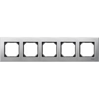 Schneider Electric MTN403560 MERTEN M-Elegance РАМКА металлическая 5 постов, ПЛАТИНА-СЕРЕБРО, SM