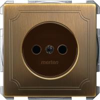 Schneider Electric MTN2000-4143 MERTEN МЕХАНИЗМ розетки 16А без з/к с/шт. АНТИЧНАЯ ЛАТУНЬ, QF SD
