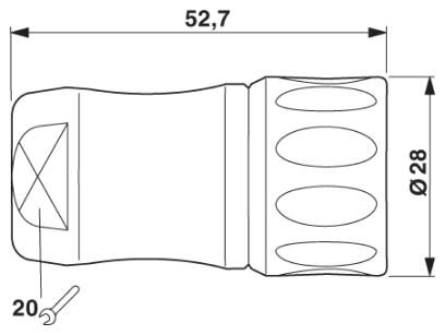 Phoenix contact 1597225 RC-12P1N12K049 Кабельный соединитель