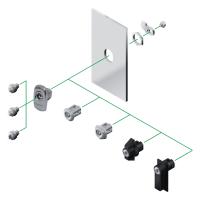 Schneider Electric NSYCL1242ECSX Замок 1242E в ручке ХРОМ