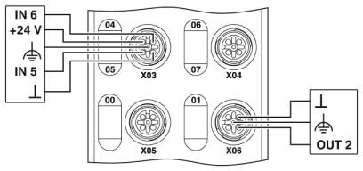 Phoenix contact 2701502 AXL E PB DI8 DO4 2A M12 6P Децентрализ. устройство ввода-вывода