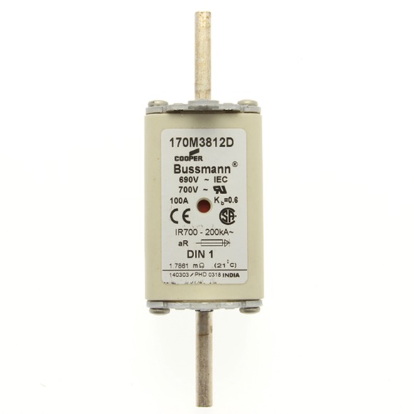 170M3812D Быстрый предохранитель 100A 690V aR DIN 1 HSDNH