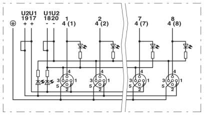 Phoenix contact 1516784 SACB-4/ 4-L-C SCO Коробка датчика и исполнительного элемента