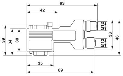 Phoenix contact 2902731 SUBCON-PLUS-CAN/90X/M12 Шинный штекер D-SUB