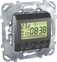 Schneider Electric MGU5.505.12ZD UNICA TOP ТЕРМОСТАТ программируемый, недельный, встроенный термодатчик, ГРАФИТ
