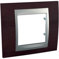 Schneider Electric MGU66.002.0M3 UNICA TOP РАМКА 1-постовая, АЛЮМИНИЙ/ВЕНГЕ