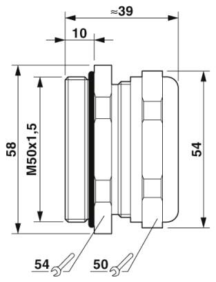 Phoenix contact 1636525 KV-M-M50-GD-(2X6) Кабельный ввод