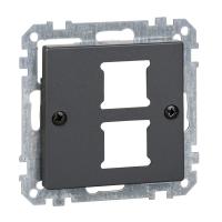 Schneider Electric MTN291214 MERTEN ЦЕНТР.ПЛАТА д/розетки RJ11/RJ45,2поста, АНТРАЦИТ, QF SM