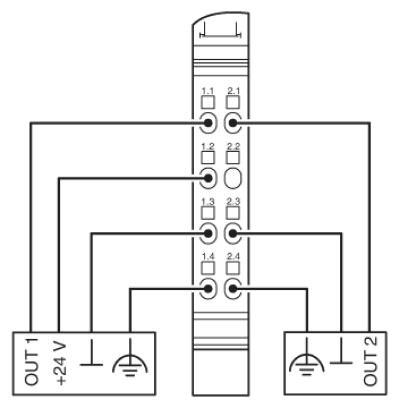 Phoenix contact 2861263 IB IL 24 DO 2-2A-PAC Клеммы Inline