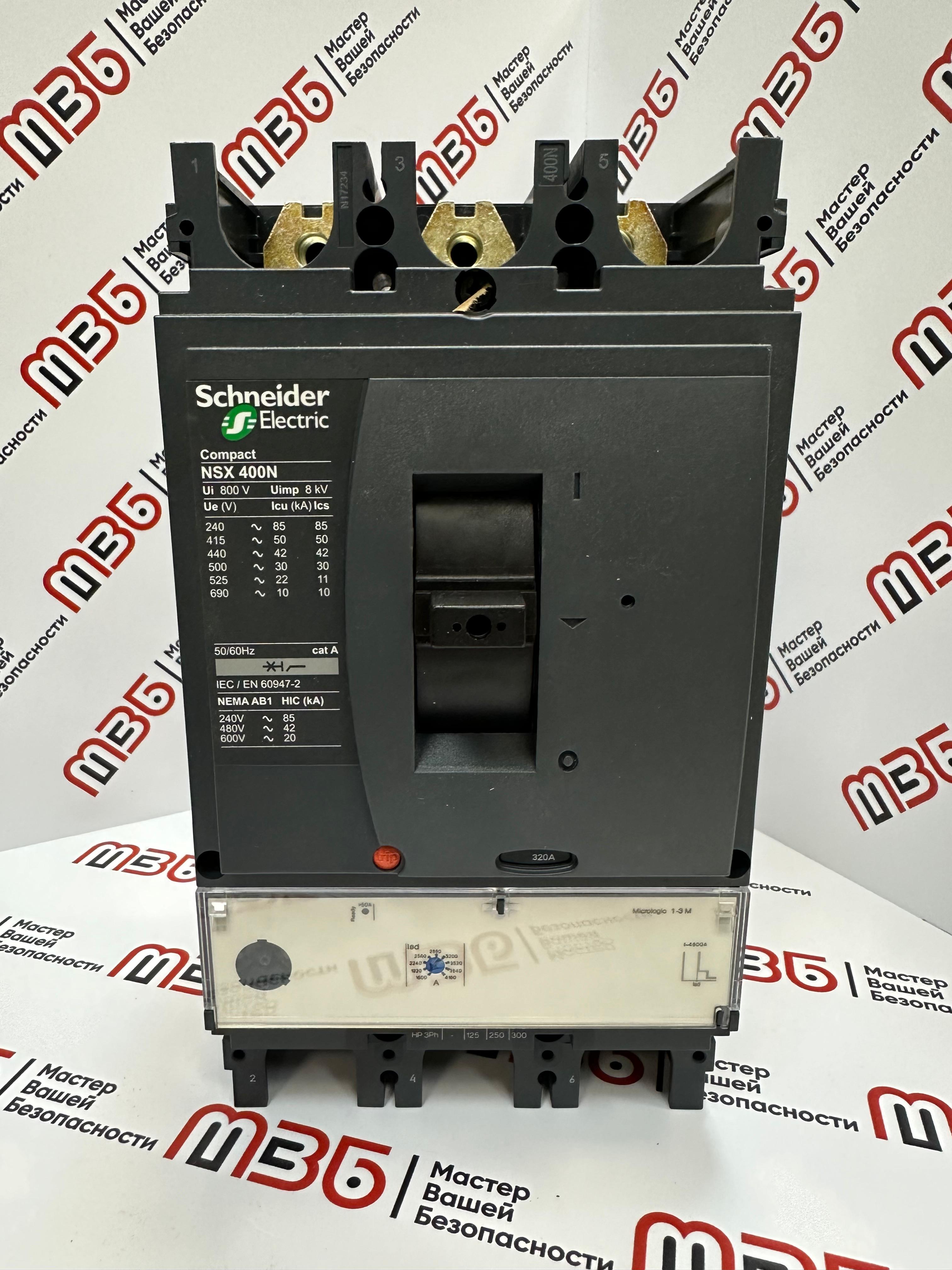 LV432749 Schneider Electric Автоматический выключатель NSX400N Micrologic 1.3M 50кА 3P3d 320A