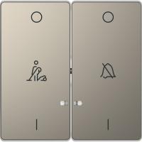 Schneider Electric MTN3429-6050 MERTEN D-Life КЛАВИША 2-ная, линзой LED, символ: звонок/горничная, НИКЕЛЬ