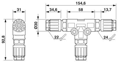 Phoenix contact 1414753 QPD T 4PE1,5 3X5-10 BK Т-распределитель