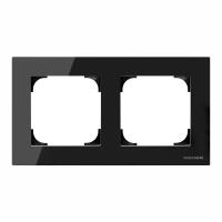 ABB 2CLA857200A3101 Рамка 2-постовая, серия SKY, цвет стекло чёрное
