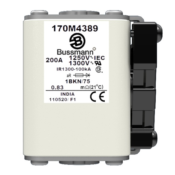 170M4389 Быстрый предохранитель 200A 1250V 1BKN/75 AR CU