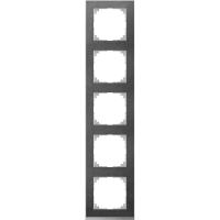 Schneider Electric MTN4050-3669 MERTEN M-Pure Decor РАМКА 5 постов, СЛАНЕЦ/АЛЮМИНИЙ, SM