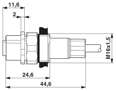 Phoenix contact 1519574 SACCEC-M12FSB-2CON-M16/2,0-910 Встраиваемый соединитель для шинной системы