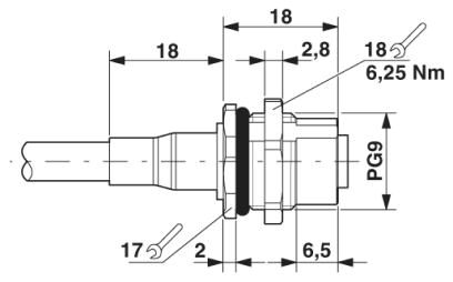 Phoenix contact 1437559 SACCBP-FS-5CON-PG9/5,0-920SCO Встраиваемый разъем (розетка) шинной системы