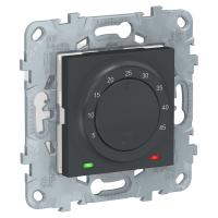 Schneider Electric NU550354 UNICA NEW термостат теплого пола, 10А, выносной термодатчик, антрацит