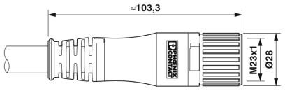 Phoenix contact 1620405 K-7E - OE/010-D03/M23 F8 Кабельный штекер, пластиковая заливка