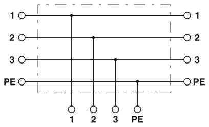 Phoenix contact 1424045 QPD T3PE2,5 3X6-10 BK Т-распределитель