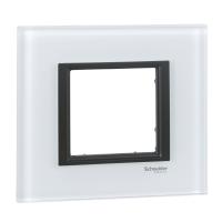 Schneider Electric MGU68.002.7C2 UNICA CLASS РАМКА 1-постовая, БЕЛОЕ СТЕКЛО