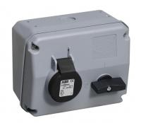 ABB 2CMA167676R1000 Розетка с выключателем и механической блокировкой 332MHS5, 32A, 3P+E, IP44, 5ч