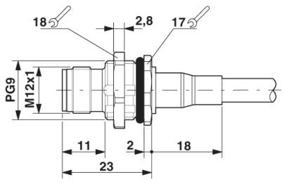 Phoenix contact 1437588 SACCBP-MS-5CON-PG9/2,0-920SCO Встраиваемый разъем (вилка) шинной системы