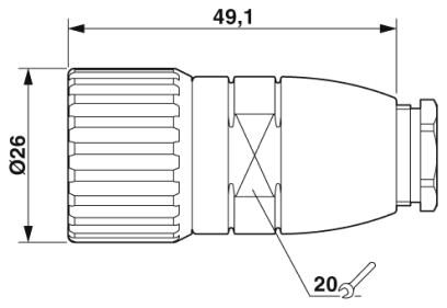 Phoenix contact 1597875 RC-12P2N121500 Кабельный соединитель