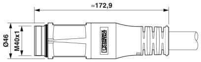 Phoenix contact 1620375 K-5E-M40 M9/010-C04/M40 F8 Штекерный разъем, пластиковая заливка с обеих сторон