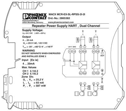 Phoenix contact 2865382 MACX MCR-EX-SL-RPSS-2I-2I Разделитель сигналов