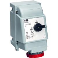 ABB 2CMA163272R1000 Розетка для тяжелых условий с выключателем и механической блокировкой 416MVS6WH, 16A, 3P+N+E, IP67, 6ч