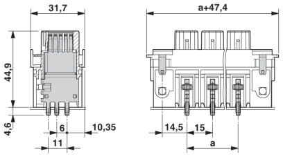 Phoenix contact 1793642 DFK-IPCV 35 HC/ 6-GF-15,00 Разъем печатной платы