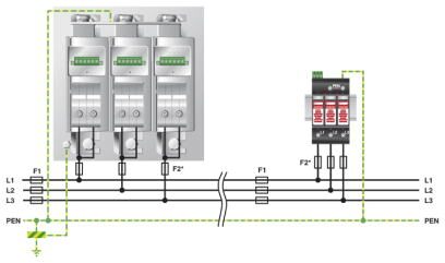 Phoenix contact 2800531 PWT 100-800AC-FM Молниеотвод / разрядник для защиты от импульсных перенапряжений типа 1/2