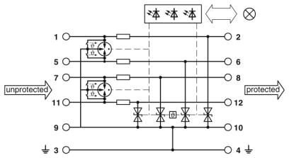 Phoenix contact 2800982 PT-IQ-4X1-24DC-UT Устройство защиты от перенапряжений