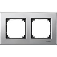 Schneider Electric MTN403260 MERTEN M-Elegance РАМКА металлическая 2 поста, ПЛАТИНА-СЕРЕБРО, SM
