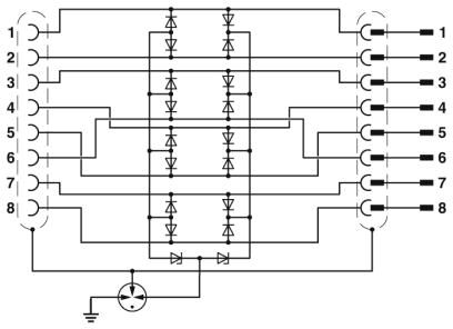 2818973 Phoenix contact D-LAN-A/RJ45-BS Устройство защиты от перенапряжений