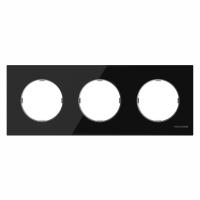 ABB 2CLA867300A3101 Рамка 3-постовая, серия SKY Moon, цвет стекло чёрное