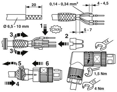 Phoenix contact 1422845 SACC-M12MRX-8CT-CL SH Разъем