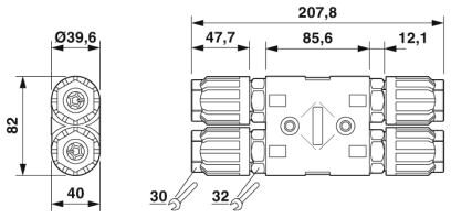 Phoenix contact 1411422 QPD H 4PE6,0 4X9-14 BK H-разветвитель